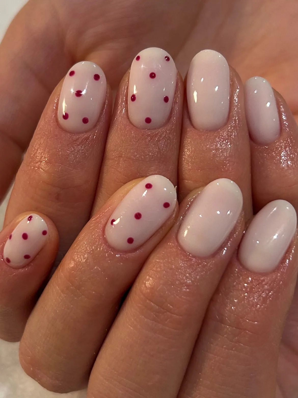 Burgundy Polka Dot Sweetness