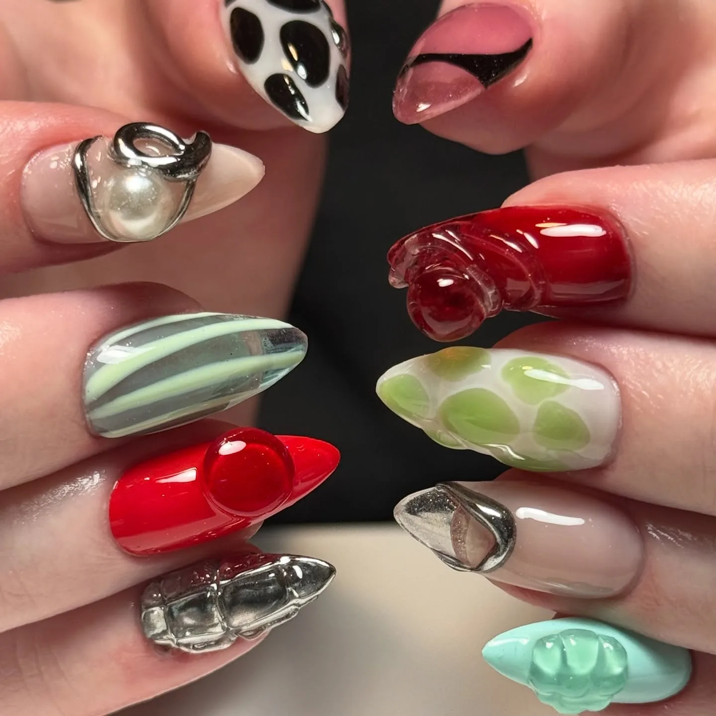 translucent coffin sculptural jelly nails
