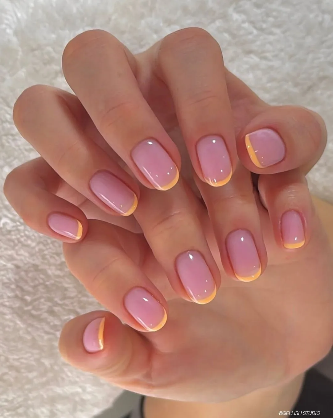 dusty rose square simple spring nails