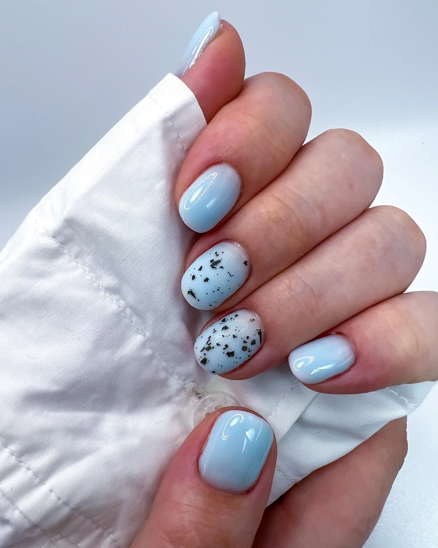 powder blue oval baby blue nail designs