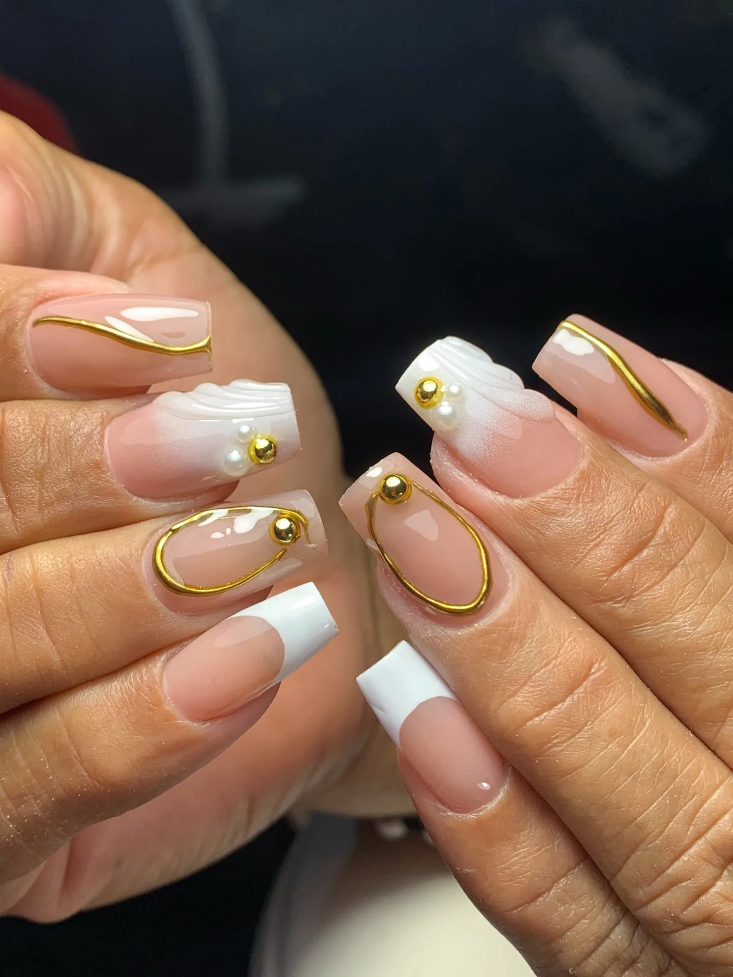 nude coffin gold wire nails