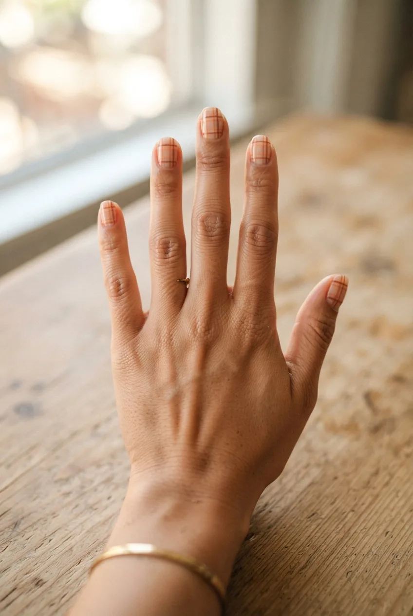 nude squoval sheer back to school nail art