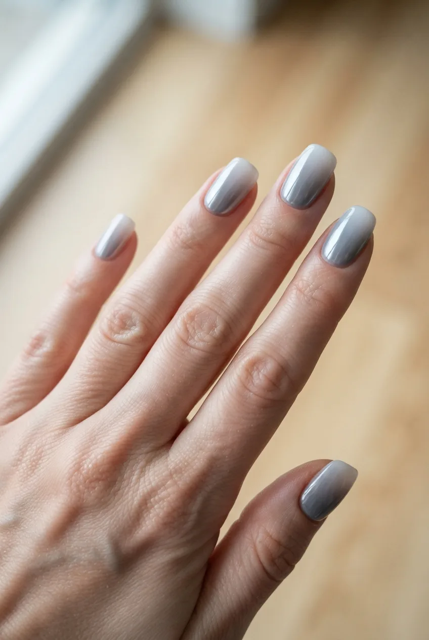 dove grey squoval milky white nail designs