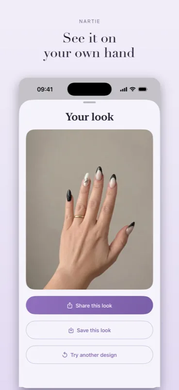Nartie nail try-on app screenshot