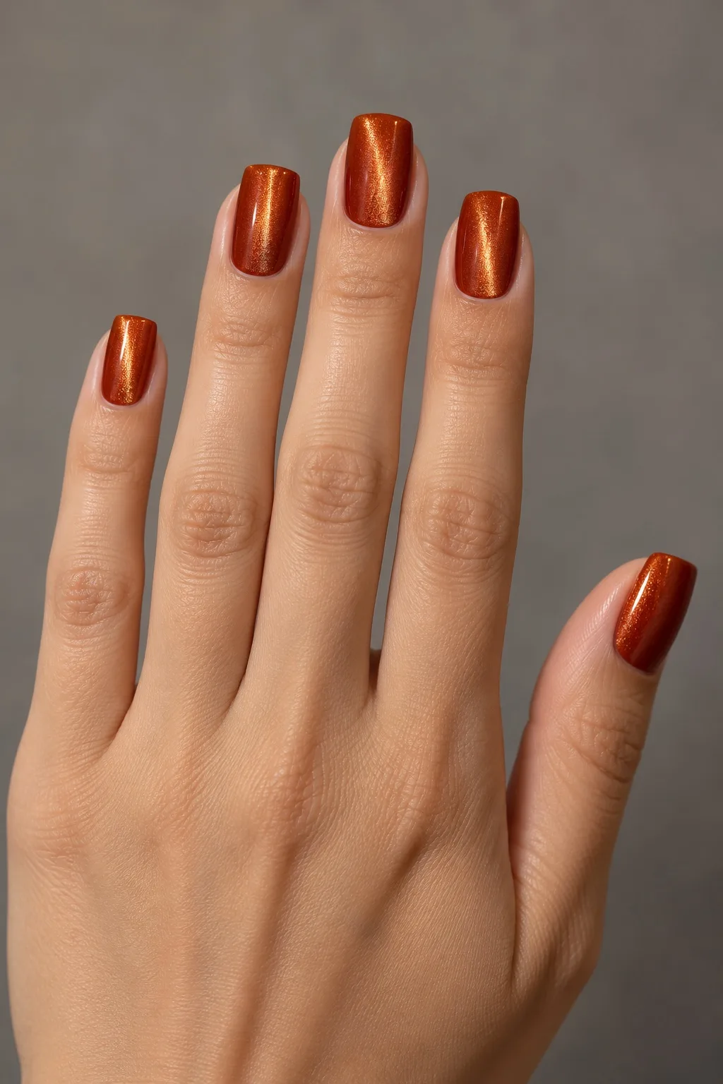 Burnt Orange Cat-Eye Nails — october nails ideas 2026