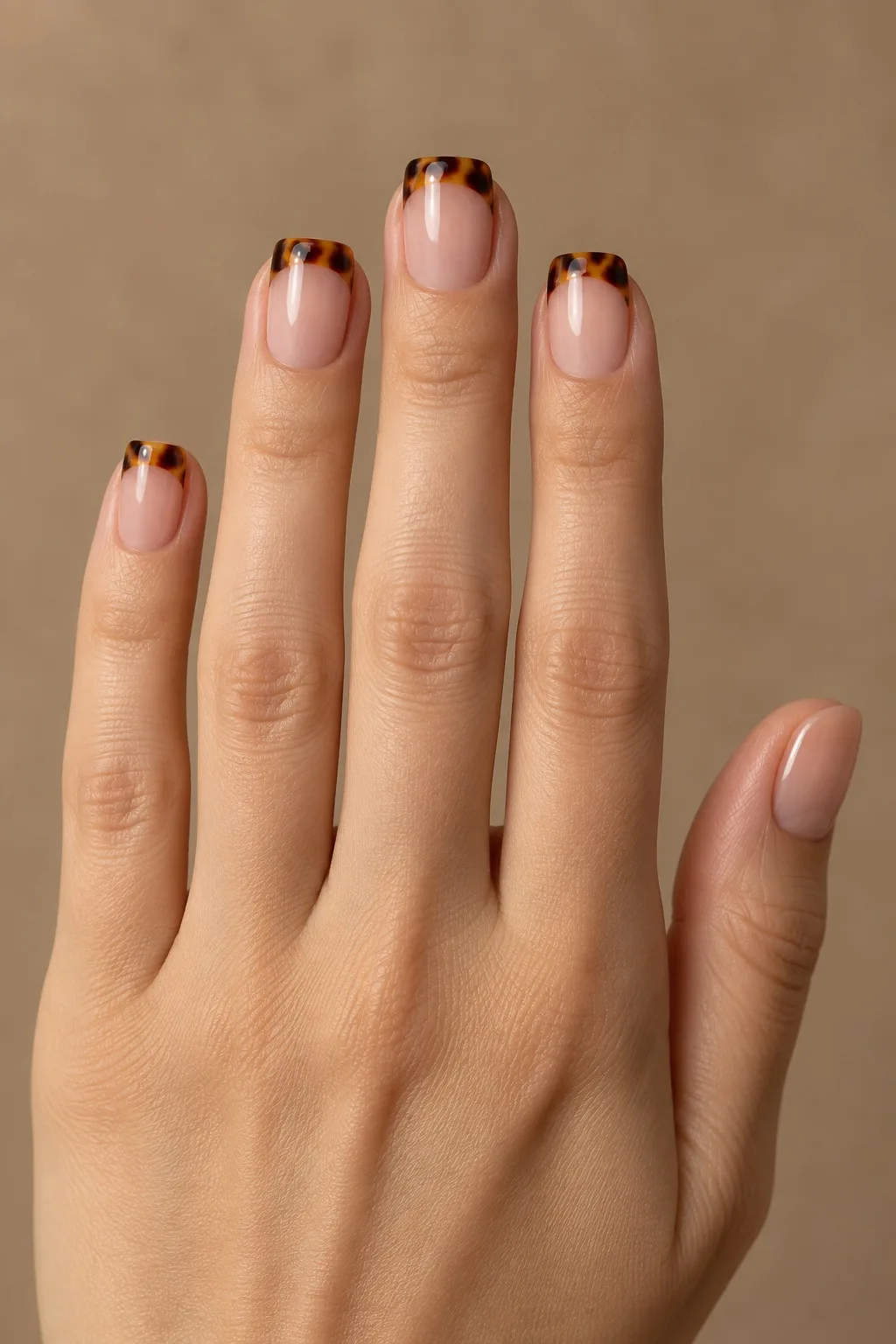 Tortoiseshell Tipped Nails — october nails ideas 2026