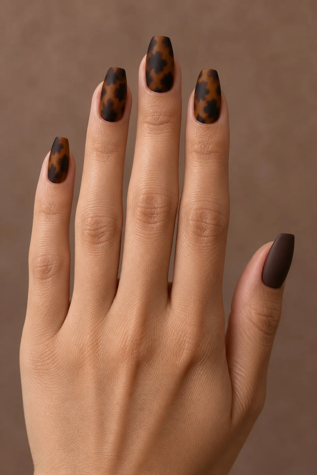 Matte Espresso Tortoiseshell — tortoiseshell nails